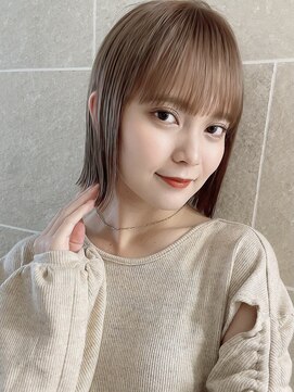 サンド ミュウ 横浜店(sand mieu) ボブディオリーブベージュ髪質改善縮毛矯正フェイスレイヤー