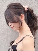 レイヤーカット/韓国ヘア/顔まわり/2wayバング5220