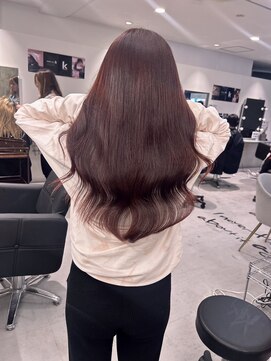 キング(K!ng) 縮毛矯正髪質改善ハイライトレイヤーカット楠葉美容室エクステ