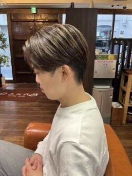 ランソ 新宿(RUNSO) スパイキーショート×フェザーパーマ×サーフカール