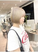 ハイトーンボブ/ブリーチ/ダブルカラー