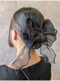 リボンカチモリ/韓国スタイリング/ヘアアレンジ/アイドルヘア