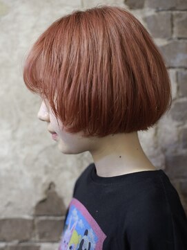 マギーヘア(magiy hair) magiyhair/下北沢/nico/ピンクオレンジ　ボブ