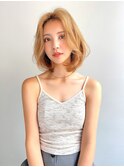 【Lloyd 大宮】キャメルベージュ×内巻きアップバング