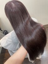 リュンヌ 門前仲町(lune) ロングショートワンカールパーマカーキグレージュ前髪門前仲町