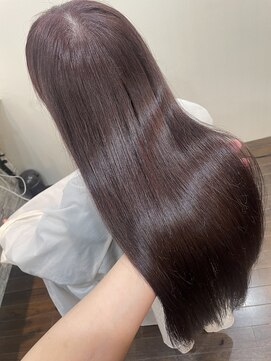 リュンヌ 門前仲町(lune) ロングショートワンカールパーマカーキグレージュ前髪門前仲町