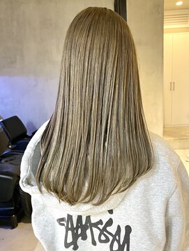 エリマ 調布(elima) ブリーチなしダブルカラーイルミナカラーグレージュミルクティー