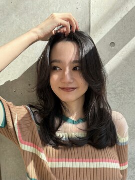 キーチェ 梅田中崎町(keych) レイヤーカット/髪質改善/オリーブベージュ/前髪カット