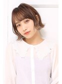 大人可愛い20代30代40代小顔魅せショコラベージュ　ショートA2