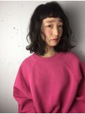 【CLEAR】ワイドバングが可愛いミディアムボブ