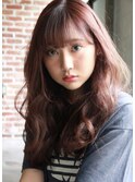 【chobii】ピンクアッシュ☆透明感☆ラフウェーブロング☆
