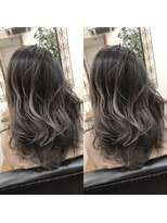 リズ オブ ヘアー(Lis of hair)&nbsp;セミロング☆バレイヤージュ☆グレージュ【大橋】＠lis_oohashi
