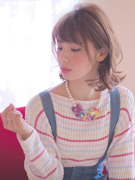 オジコロジ(ojiko.roji) ☆月曜営業☆ojiko.大人可愛い外国人風カラーの耳掛け小顔ミディ