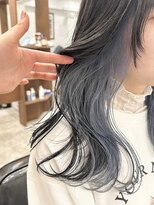 ルイ(ROUIS produced by LUCK 津田沼) ROUIS 津田沼 アクアブルー インナーカラー