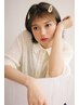 【うねりが強い顔周りに】前髪顔まわりストレート+透明感カラー栄/縮毛矯正