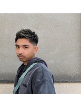 リレーションメンズヘアー(RELATION MEN'S HAIR) ジェットフェード×メッシュ/ベリーショート／アッシュブラック