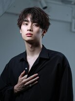 リップス 梅田ロフト(LIPPS) 無造作波巻きスパイラルパーマセンターパートウルフマッシュ