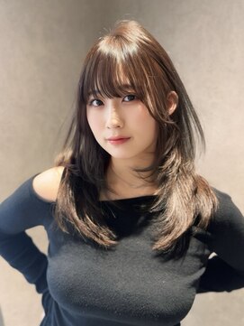 ロンド レア 天神大名店(Lond Le’a) 小顔に見せるヘア/ワンレン/ボブウルフ/ネビージュ/黒髪カタログ