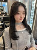 ロングレイヤーグレージュカラー