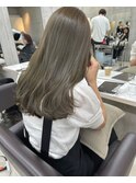 ブリーチなしダブルカラーでピスタチオグレージュ