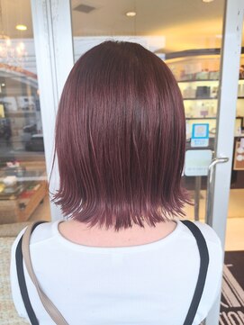 マリーインターナショナル 浦添店(MARIE INTERNATIONAL) ピンクラベンダーピンクベージュ艶髪ボブ