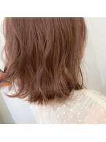 ビューティズム エルム(Beautism Elm) ピンクオレンジ　ミディアム　コテ巻き