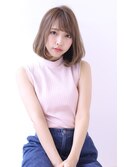 20代30代40代50代斜めバンググレージュカラーシルキーベージュ