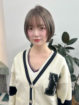 ショート/ボブ/レイヤーカット/ダブルカラー/ブリーチ/栄c221