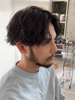 フィフス 渋谷(fifth)&nbsp;波巻きツイストスパイラルパーマツーブロックメンズマッシュヘア