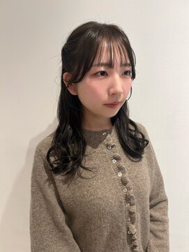 フォークロア 本店(Folk Lore) オリーブ系カラー/ハーフアップアレンジ