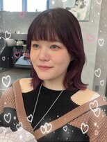 ジュエム(jouerm)&nbsp;ラベンダーレッドグラデーション×ボブヘア