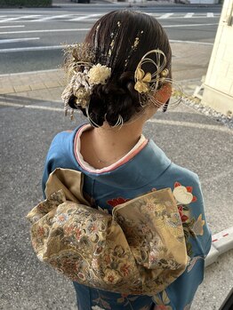 ベール(Veil)の写真/【成人式/卒業式/七五三前撮り受付中】大切な想い出をプロの着付けで＊長時間着ていても着崩れしづらい◎