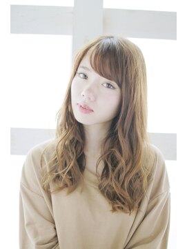 ゴッドハンド 横浜店 シースルーバングのハイトーンミックスカール◎30代40代50代60代