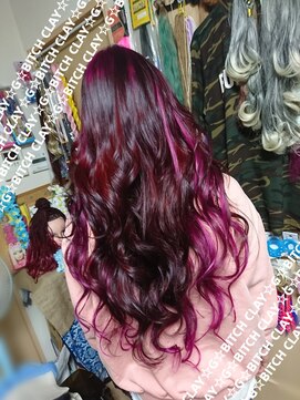 クレイジービッチ(CLAY G BITCH) 仙台エクステ 成人式 編み込みエクステ 仙台カラーバター