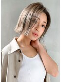 【mee.】ハセガワヒトシ 　ミルクティーベージュ　ボブ