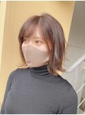 ショート×ハイライト白髪ぼかし×マチルダボブ[心斎橋]