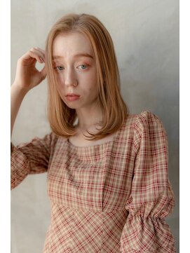 ケアリー 武蔵小杉(Carelly) ボブカーキグレージュ大人かわいいフェザーバングマッシュくびれ