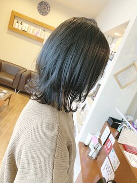 if マットグレージュ×ウルフカット