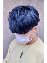 ゼンコー 国分寺(ZENKO)&nbsp;【デザインカラー】メンズ×ネイビーブルー（ブリーチ1回）