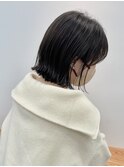 暗髪ボブ/大人かわいい/美髪/こなれミディ/地毛風カラー/