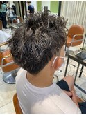 メンズソフトツイストパーマ×束感