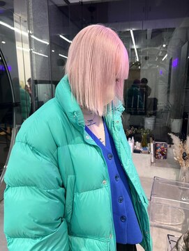 ネンドヘアー(nendo_hair) ホワイトピンク/ホワイトピンクカラー