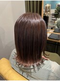 ＃グレージュカラー＃シルキーベージュ＃斜めバング