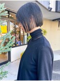 ラインボブ×スモーキーグレージュカラー
