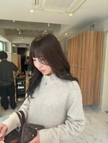 ガリカ 博多(Gallica)&nbsp;<入佐ひなの>セミロングレイヤーにオリーブグレージュ