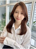 大人可愛いくびれ巻き髪/20代30代40代/韓国レイヤーカット