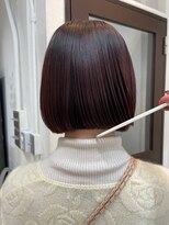 ヲタク(wotaku.)&nbsp;暖色カラーレッドカラー赤髪ボブカシスカラーボルドーカラーボブ