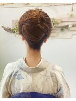訪問着で同窓会ヘア