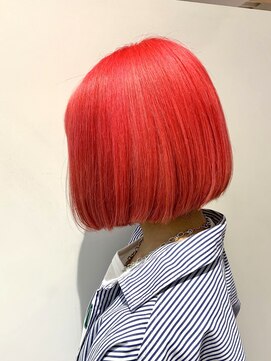 アズールサン 草加西口店(azule-sun) ダブルカラー,ピンクレッド,ボブ【草加】