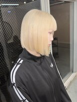 ラニヘアサロン(lani hair salon)&nbsp;ブロンドカラー/抜きっぱなし/ハイトーン/ケアブリーチ/ボブ
